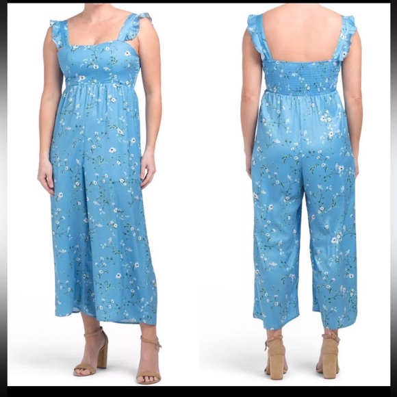 Show Me Your Mumu Gemini Blue Floral Jumpsuit women’s size XS - Picture 2 of 6